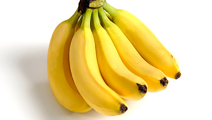 Frutas blandas machacadas como plátanos	
