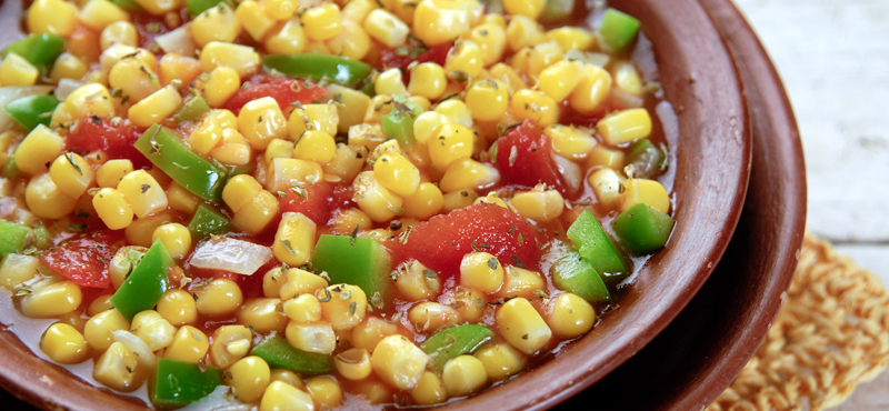 This Spanish style corn is a colorful side that is sure to brighten up your plate and please the whole family.