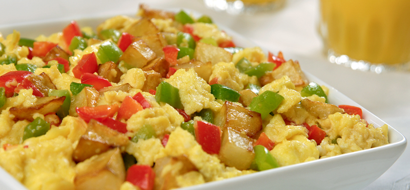Start your morning with this colorful and tasty breakfast scramble.