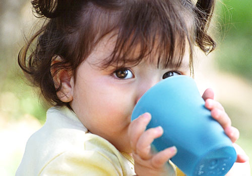 At this point, your child is probably getting used to using a cup.