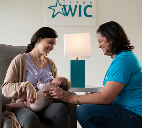 moms can get help from a lactation consultant or a breastfeeding peer counselor t